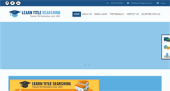Desktop Screenshot of learntitlesearching.com